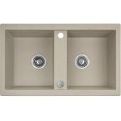 Laveo Barbados zlewozmywak granitowy 78x48 cm beżowy SBB420T