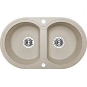 Laveo Dafne zlewozmywak granitowy 78x47 cm beżowy SBD420T