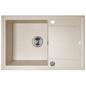 Laveo Megalo zlewozmywak granitowy 78x50 cm beżowy SBE411T