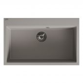 Laveo Tau zlewozmywak granitowy 80x50 cm szary SBT5108