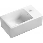 Laveo Kvadrato umywalka 35x21 cm prostokątna nablatowa biały połysk VUK_6135