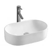 LaVita Alto umywalka 52,5x32,5 cm prostokątna nablatowa biała