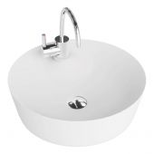 LaVita Caribe umywalka 43x,5x43,5 cm nablatowa biały połysk