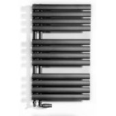 Luxrad Flag Bis grzejnik łazienkowy 81,6x50 cm czarny mat FLA816500S040