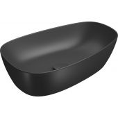 Meissen Keramik Kontra umywalka 60x40 cm nablatowa asymetryczna antracyt mat K682-017