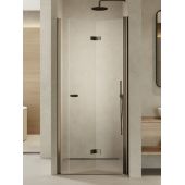 New Trendy New Soleo Gunmetal Brushed drzwi prysznicowe 80 cm składane grafitowy szczotkowany/szkło przezroczyste D-0541A