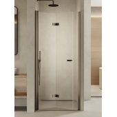 New Trendy New Soleo Gunmetal Brushed drzwi prysznicowe 90 cm składane grafitowy szczotkowany/szkło przezroczyste D-0542A
