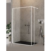 New Trendy New Modus White ścianka prysznicowa walk-in 130 cm biały mat/szkło przezroczyste EXK-2252