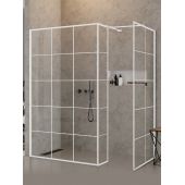 New Trendy New Modus White ścianka prysznicowa walk-in 100 cm biały mat/szkło ze wzorem EXK-2282