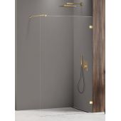 New Trendy Avexa Gold Shine ścianka prysznicowa walk-in 90 cm złoty połysk/szkło przezroczyste EXK-7058