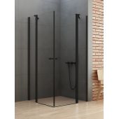 New Trendy New Soleo Black kabina prysznicowa 100x120 cm prostokątna czarny mat/szkło przezroczyste K-0557
