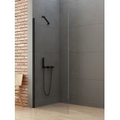 New Trendy New Soleo Black ścianka prysznicowa walk-in 100 cm czarny mat/szkło przezroczyste K-0770