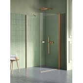 New Trendy New Soleo Copper Brushed kabina prysznicowa 90x90 cm kwadratowa miedź szczotkowana/szkło przezroczyste K-2295