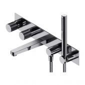 Omnires Contour bateria wannowo-prysznicowa podtynkowa chrom CT8037/1CR