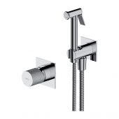 Omnires Contour bateria bidetowa podtynkowa z zestawem higienicznym chrom SYSCTBI1CR