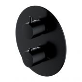 Omnires Y bateria wannowo-prysznicowa podtynkowa termostatyczna czarny półpołysk Y1236ROBL
