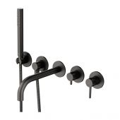 Omnires Y bateria wannowo-prysznicowa podtynkowa grafit Y1237/1GR