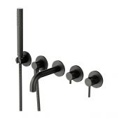 Omnires Y bateria wannowo-prysznicowa podtynkowa grafitowa Y1237-1SGR