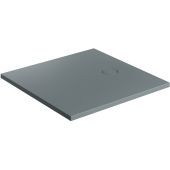 Omnires Aquarock brodzik kwadratowy z maskownicą 80x80 cm ash grey mat AQUAROCK80-KAG
