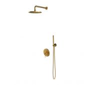 Omnires Y zestaw prysznicowy podtynkowy z deszczownicą złoty szczotkowany SYSY19GLB