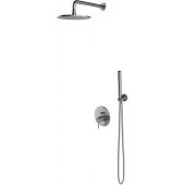 Omnires Y zestaw prysznicowy podtynkowy z deszczownicą nikiel szczotkowany SYSY35NI