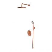 Omnires Y zestaw prysznicowy podtynkowy termostatyczny z deszczownicą miedź szczotkowana SYSYT05CPB
