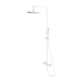 Omnires Y zestaw prysznicowy ścienny z deszczownicą biały mat Y1244MWM