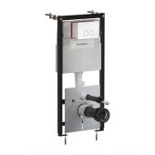 Omnires Strongframe + Minimal stelaż podtynkowy z przyciskiem spłukującym biały połysk do miski WC wiszącej STFWC1MRBP