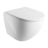 Omnires Ottawa Comfort miska WC Silent Power z deską wolnoopadającą wisząca bez kołnierza spłukiwanie wirowe biały połysk OTTAWACSPMWBP