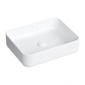 Omnires Corona umywalka 50x39 cm prostokątna nablatowa biała CORONA500BP