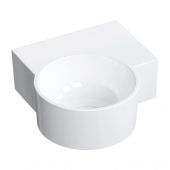 Omnires Ovo M+ umywalka 33x34 cm narożna ścienna-nablatowa biały połysk OVO335UWPBP
