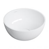 Omnires Shell M+ umywalka 35x35 cm okrągła podblatowa biała SHELL350UNBP