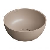 Omnires Shell M+ umywalka 35x35 cm okrągła podblatowa dune beige mat SHELL350UNDB