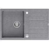 Quadron Morgan 111 zlewozmywak 78x50 cm GraniteQ wpuszczany silver stone/stalowy HB8203U5-BS_P2O