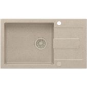 Quadron Christian 136XL zlewozmywak 78x45 cm GraniteQ wpuszczany river sand/elementy river sand HCQC57845BEZK_PC