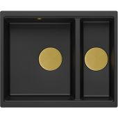 Quadron Logan zlewozmywak GraniteQ 55x46 cm czarny HCQL5646U7-G1_U