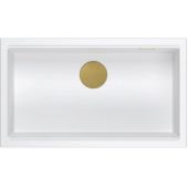 Quadron Logan 110 zlewozmywak 76x45 cm Graniteq biały/złoty HQD7644U1_PVDG1_U