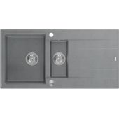 Quadron Evan 156XL zlewozmywak 100x50 cm GraniteQ silver stone/stalowy HQE5510050U5_BS_P2O