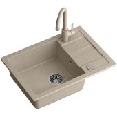 Quadron Go Smart zlewozmywak 62x44 cm beżowy z baterią TQ6244GSBEZ