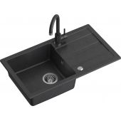 Quadron Go Max zlewozmywak 77x44 cm czarny z baterią TQ7744GMCZ