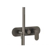 Ravak Eleganta bateria wannowo-prysznicowa podtynkowa grafit szczotkowany X070337