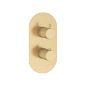 Ravak Espirit bateria wannowo-prysznicowa podtynkowa z termostatem złoty szczotkowany X070613