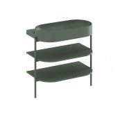 Ravak Yard szafka podumywalkowa 86,8x49,5x76,5 cm stojąca otwarta z półkami CS YARD 800 grey green D800008006