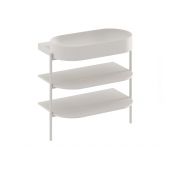 Ravak Yard szafka podumywalkowa 86,8x49,5x76,5 cm stojąca otwarta z półkami CS YARD 800 smoke grey D80000O006