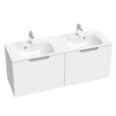 Ravak SD Classic II szafka 130 cm podumywalkowa wisząca biały połysk/szara X000001483