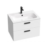 Ravak Chrome szafka 70x49x50 cm podumywalkowa wisząca biała uchwyt czarny X000001745