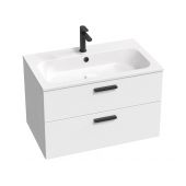 Ravak Chrome szafka 80x49x50 cm podumywalkowa wisząca biała uchwyt czarny X000001746