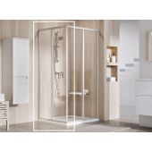 Ravak Supernova SRV2-75 S drzwi prysznicowe 75 cm przesuwne częściowe 1/2 satyna/szkło przezroczyste 14V30UO2Z1