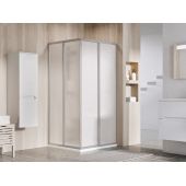 Ravak Supernova SRV2-80 S drzwi prysznicowe 80 cm przesuwne częściowe 1/2 satyna/pearl 14V40UO211
