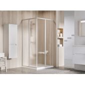 Ravak Supernova SRV2-80 S drzwi prysznicowe 80 cm przesuwne częściowe 1/2 satyna/szkło grape 14V40UO2ZG